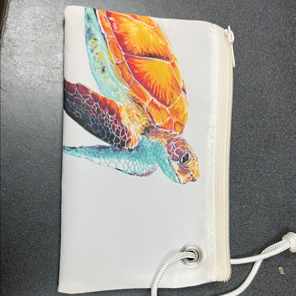 Sea Bags of Maine Colorful Sea Turtle Print Wristlet